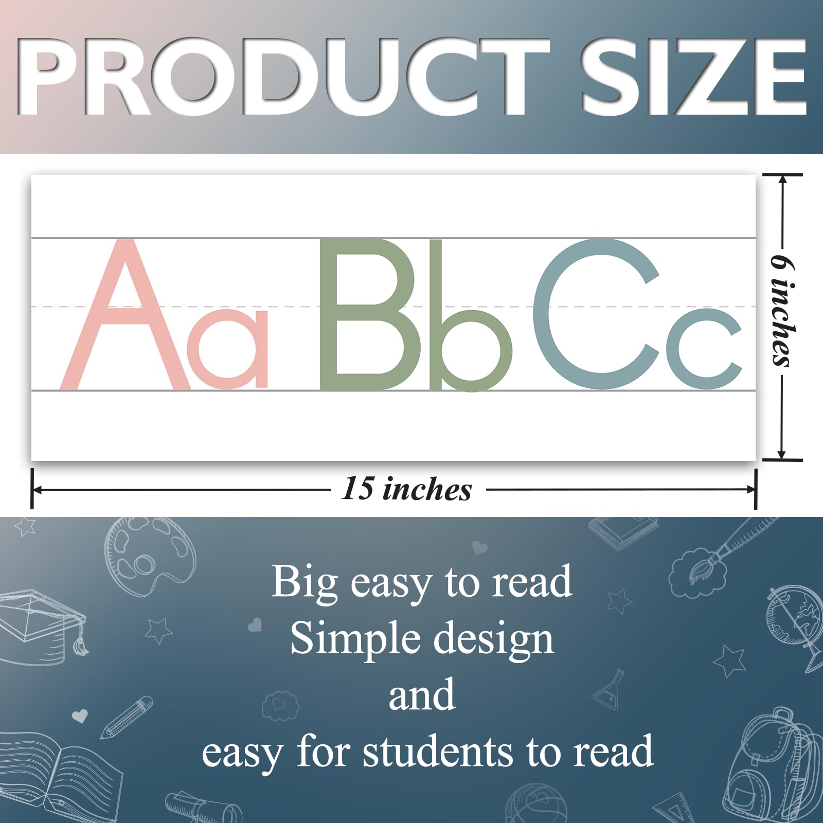 Alphabet Line For Classroom Wall Alphabet Line Modern Manuscript ...