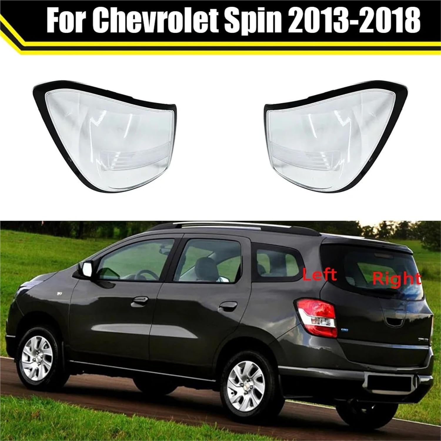 For Chevrolet Spin 2013-2018 Car Taillight Cover Lens Shell Rear Taillamp Mask Transparent Lampshade Auto Light Lamp Case(Right)