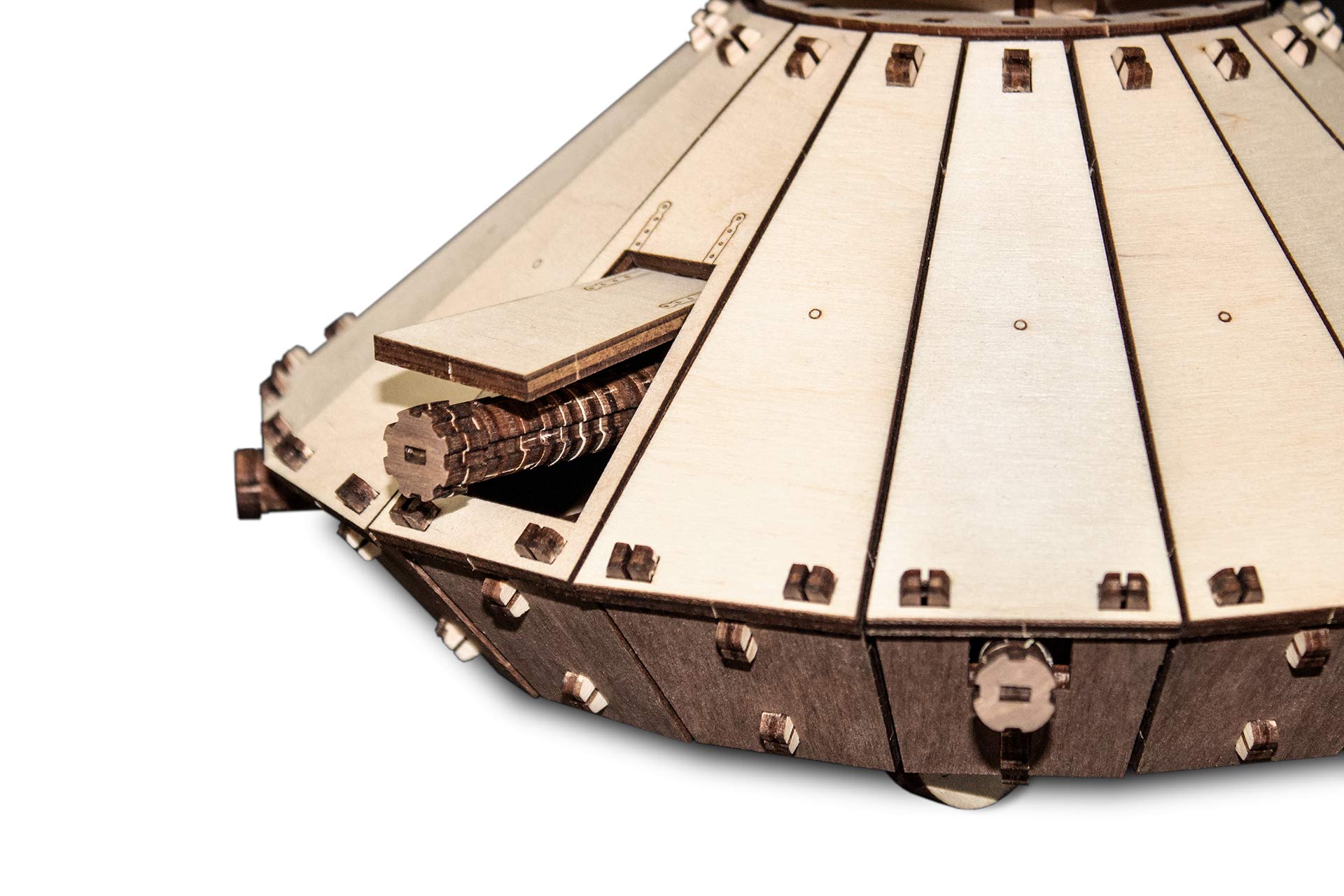 EWA Eco-Wood-Art - Tank de Leonardo Da Vinci - Puzzle 3D mécanique en Bois - Puzzle pour Adultes et Adolescents - Assemblage sans Colle - 278 pièces