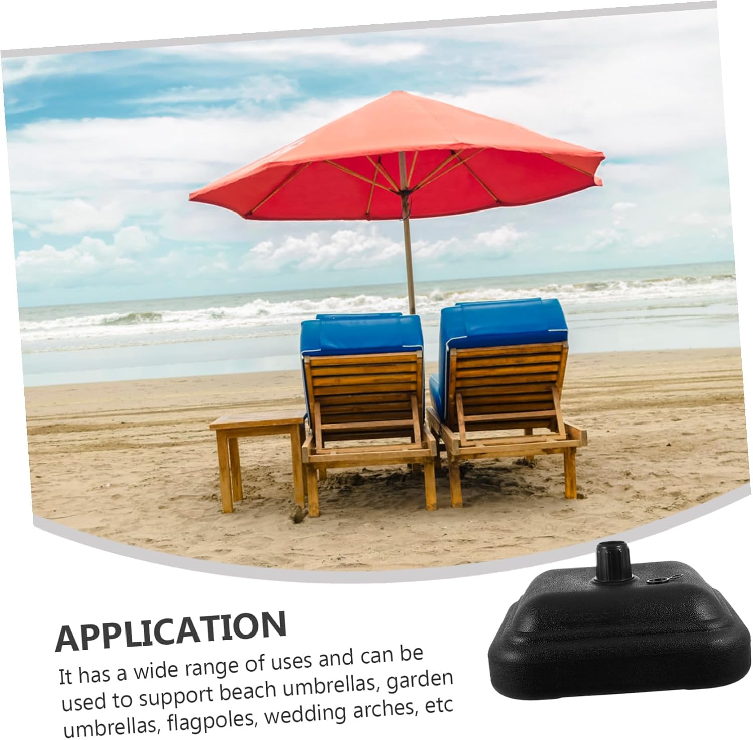 ORFOFE 1pc Outdoor Water Sand Filling Umbrella Base Leakproof Parasol Pedestal for Sunshade Umbrella Fits Poles Stable Heavy Duty Stand for Beach Patio Garden