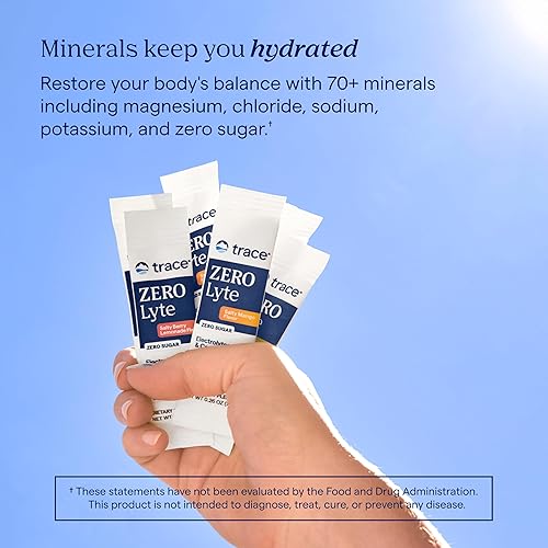 Miniatura 7 de Trace Minerals ZeroLyte Sabor Cítrico Salado - Mezcla de bebida electrolítica sin azúcar - Apoya la hidratación, energía, resistencia - Sal marina