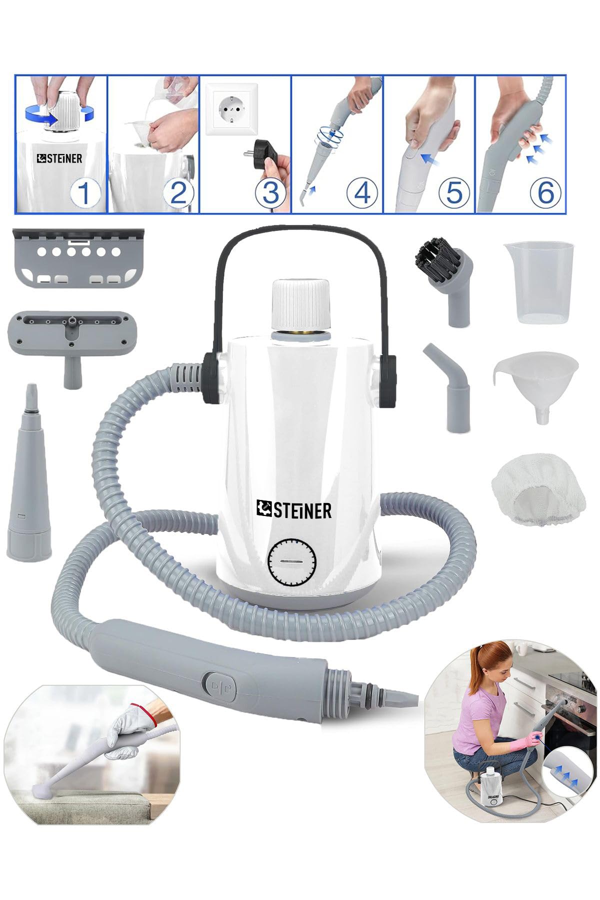 Fumi(๑˃̵ᴗ˂̵) Steiner Alman EasyFix Series Profesyonel Buharlı Temizleyici