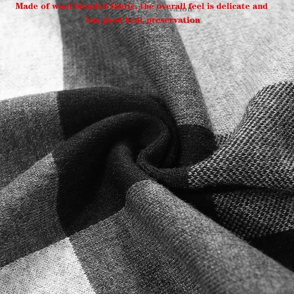 Sciarpa Uomo Sciarpa Uomo Invernale Grande,Sciarpa da Uomo Calda alla Moda in Autunno E Inverno, Sciarpa in Misto Lana Spessa, Morbida Sciarpa A Righe Lavorata A Maglia