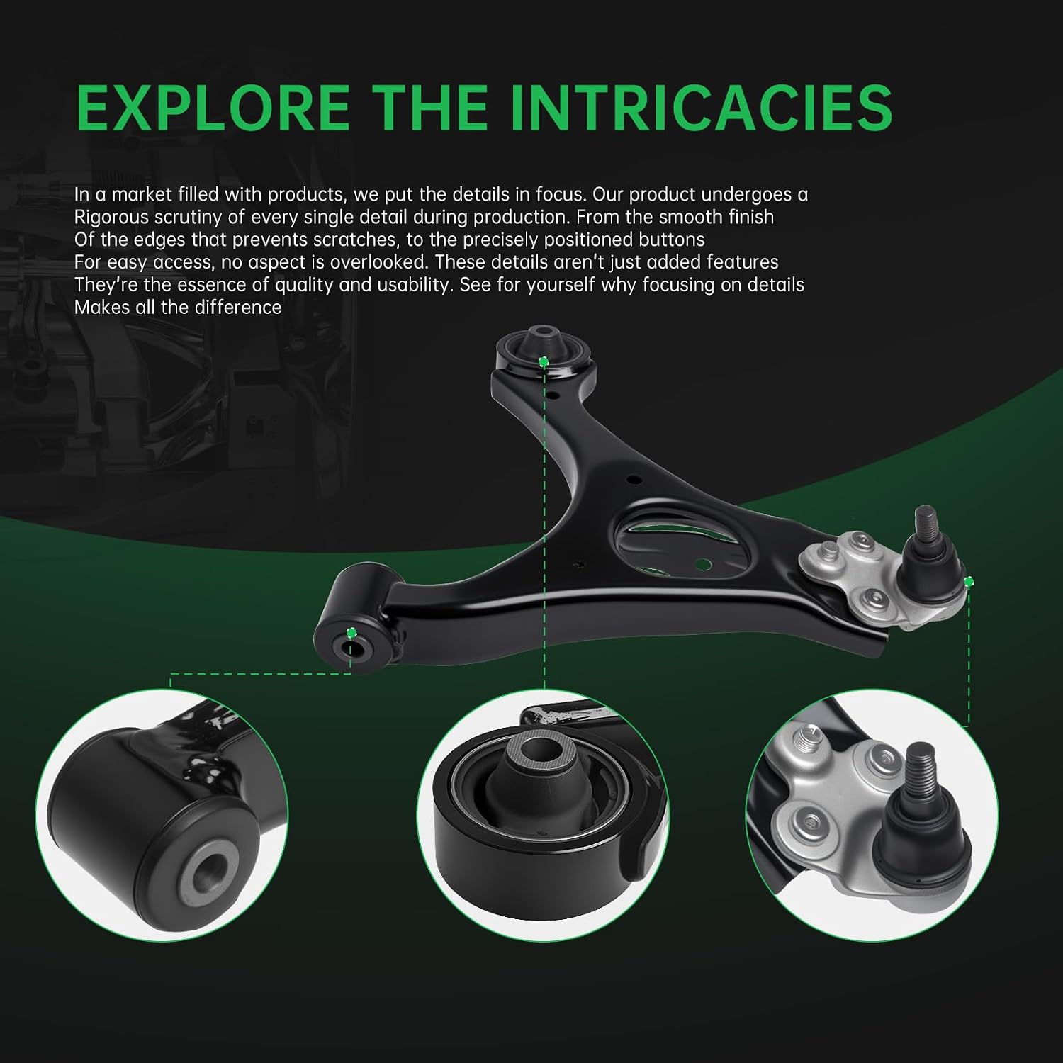 AUQDD 10Pcs Front End Suspension Kit Fit For 2006-2011 Ho-nda Civic (1.3L 1.8L), 2 Lower Control Arm w/Ball Joint 2 Sway Bar Link 4 Outer Inner Tie Rod End (# K620382 K620383 EV800246 ES800373 K80768)