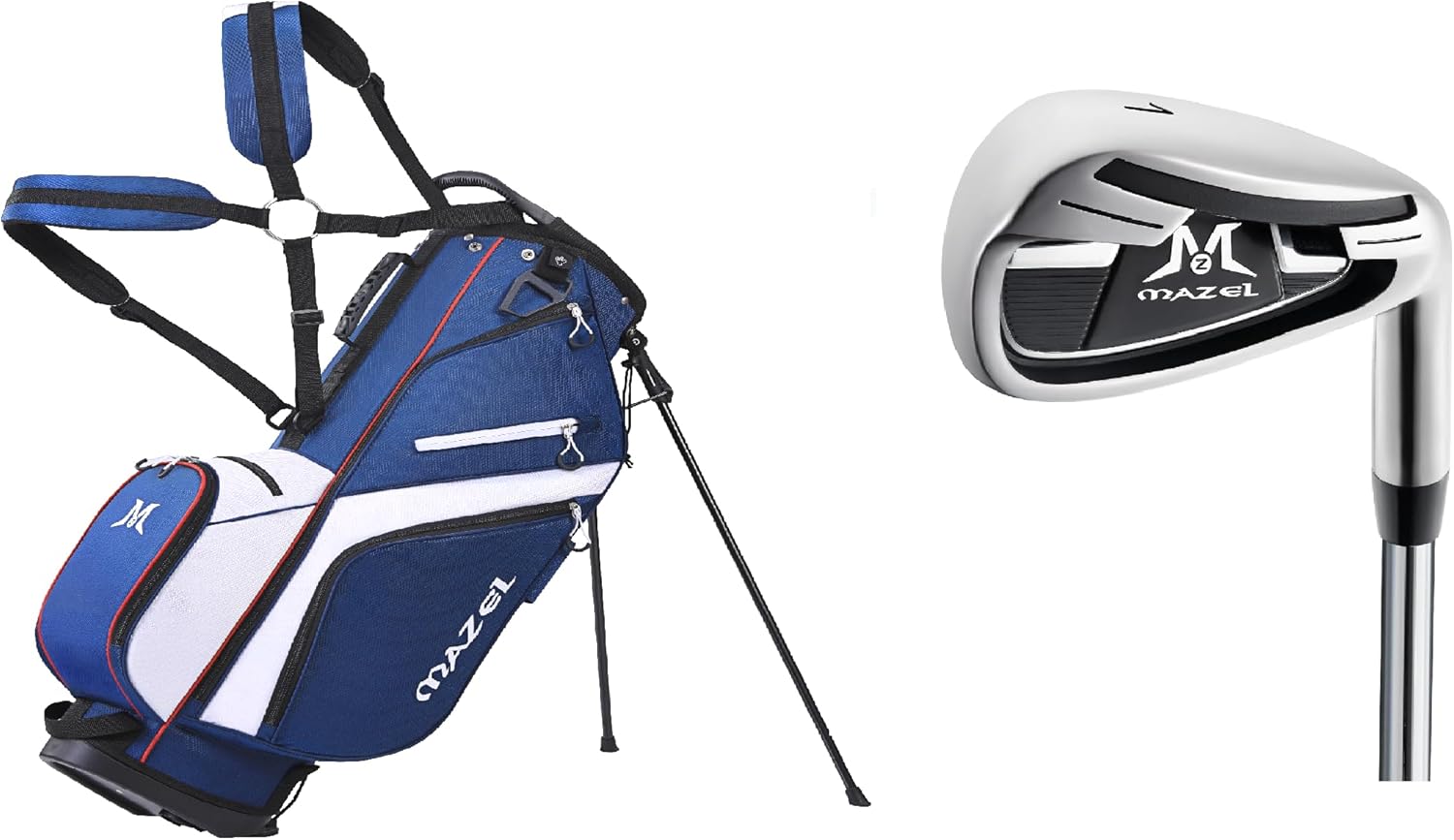 MAZEL Golf Stand Bag & Golf Iron, Bundle of 2