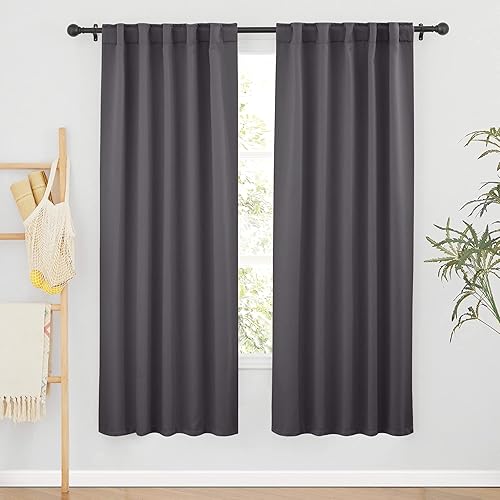 Miniatura 103 de RYB HOME - Cortinas blancas, cortinas para oscurecer la habitación, con aislamiento térmico, juego de cortinas opacas para dormitorio, sala