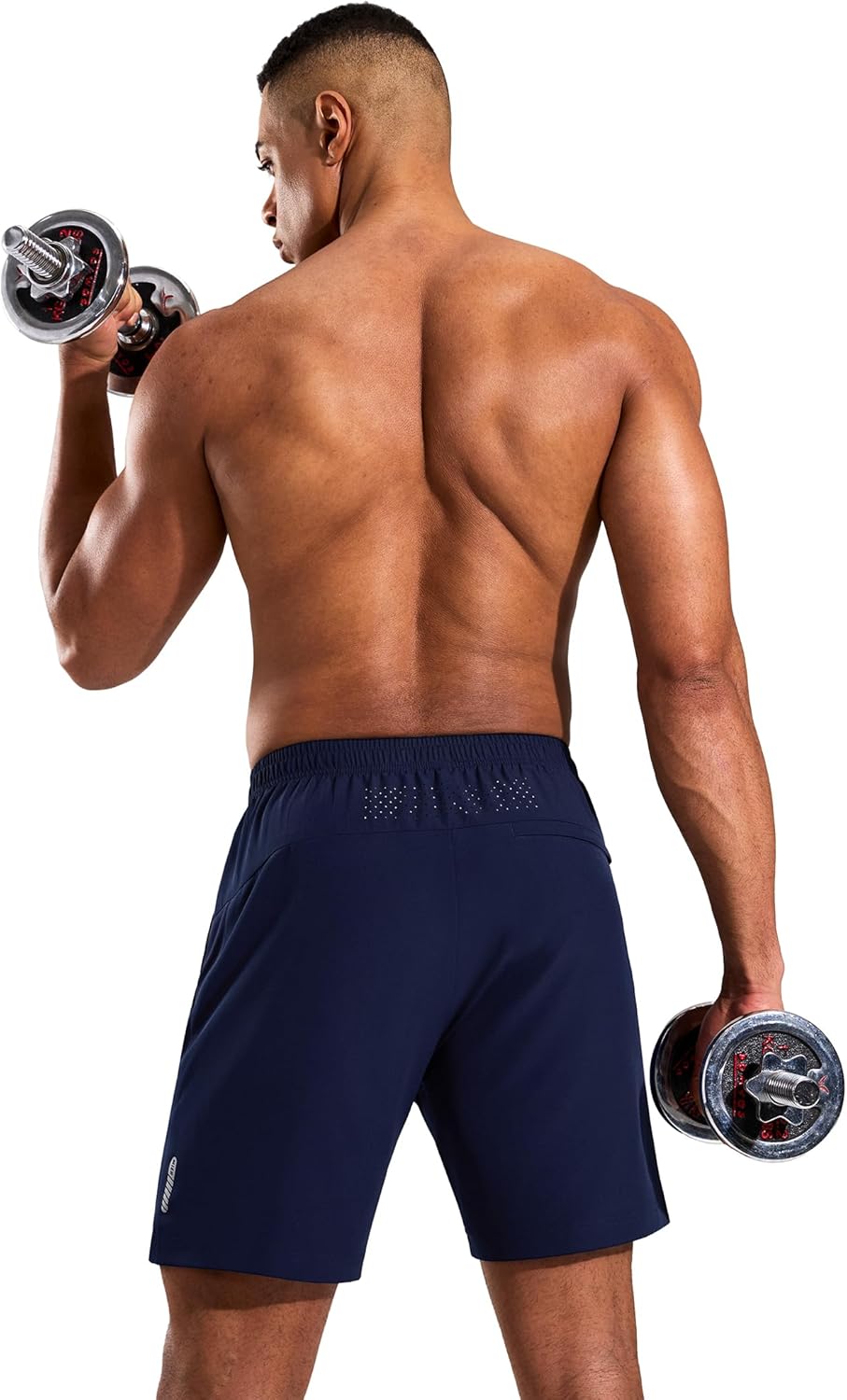 MIER Mens Athletic Shorts 7 Inch Inseam Quick Dry Breathable Running Gym Workout Shorts with 3 Zipper Pockets, No Liner - Image 7