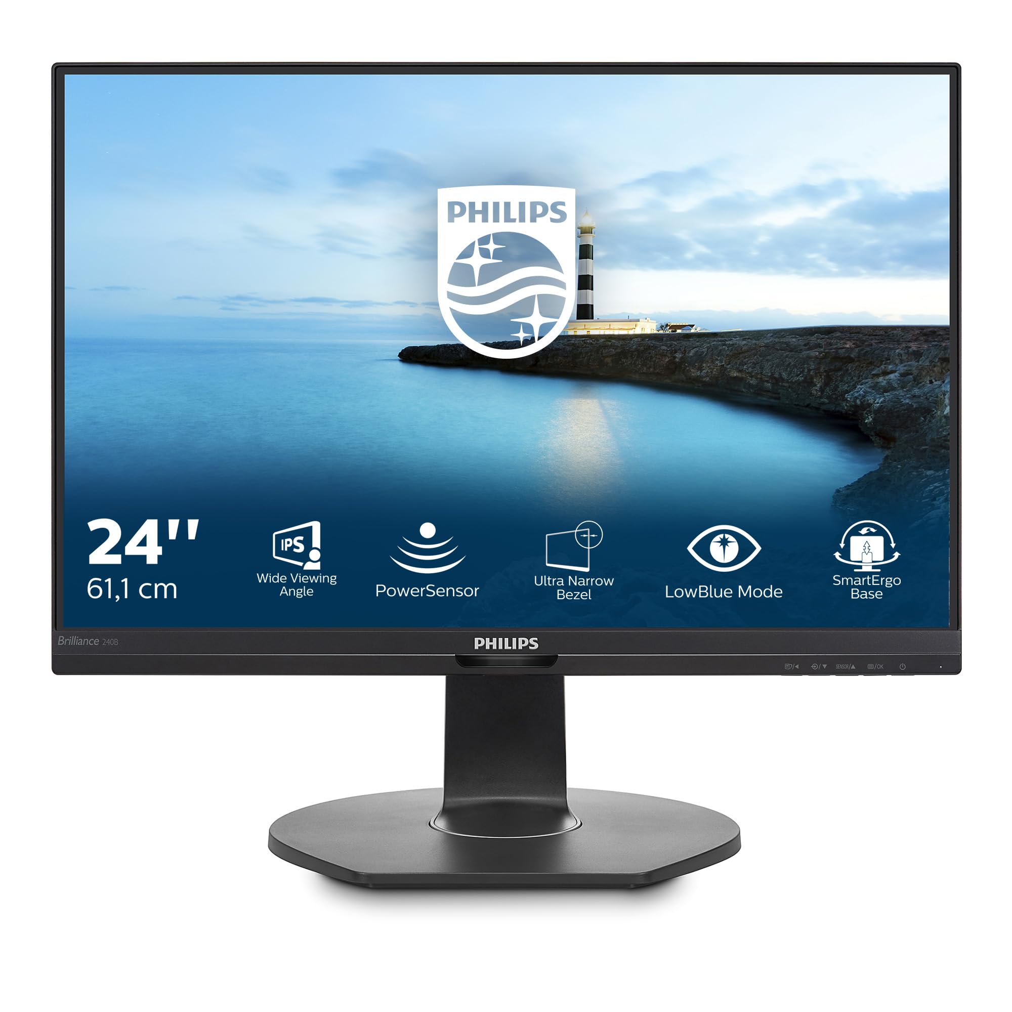 Philips Brilliance 240b7qpteb/00 Écran pour Pc Moniteur (16 : 10, 0,27 x 0,27 mm, 0 – 40 °c, -20 – 60 °c, 20 – 80%, 595 x 520 x 224 mm)