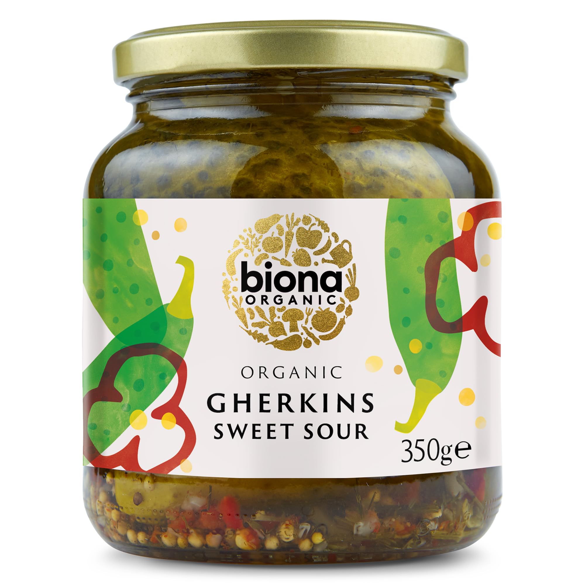 Biona Organic Sweet Sour Gherkins, 350g