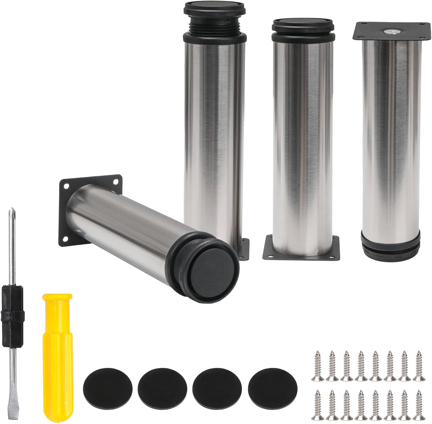 Doublelife SHANOER 4PCS Stainless Steel Furniture Legs Feet Cabinet Couch Sofa Table Replacement ...