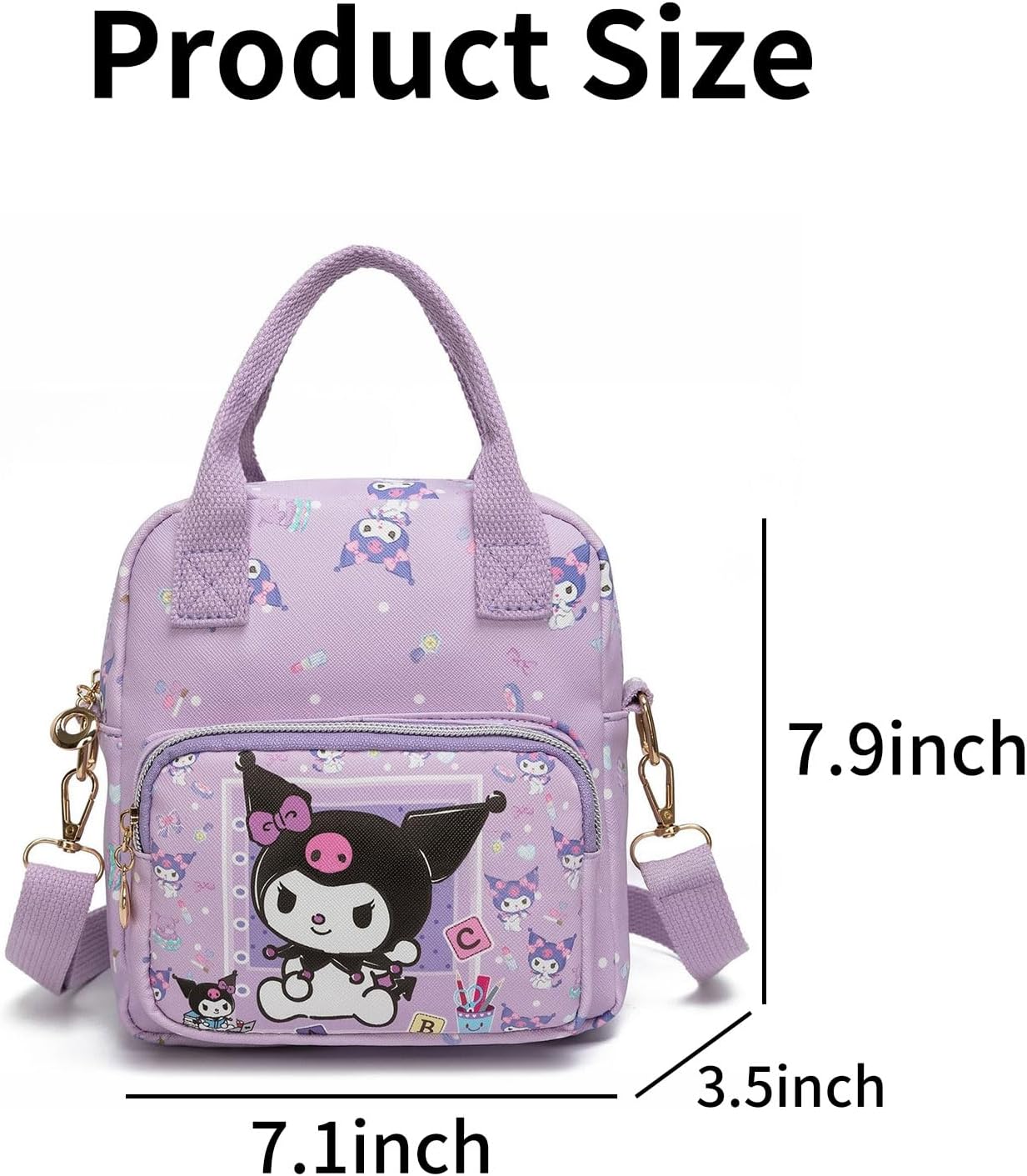 Cute Cartoon Tote Bag, Crossbody Bags for Girls, Adjustable Strap Sling Backpack, Best Gifts for Her - Image 2