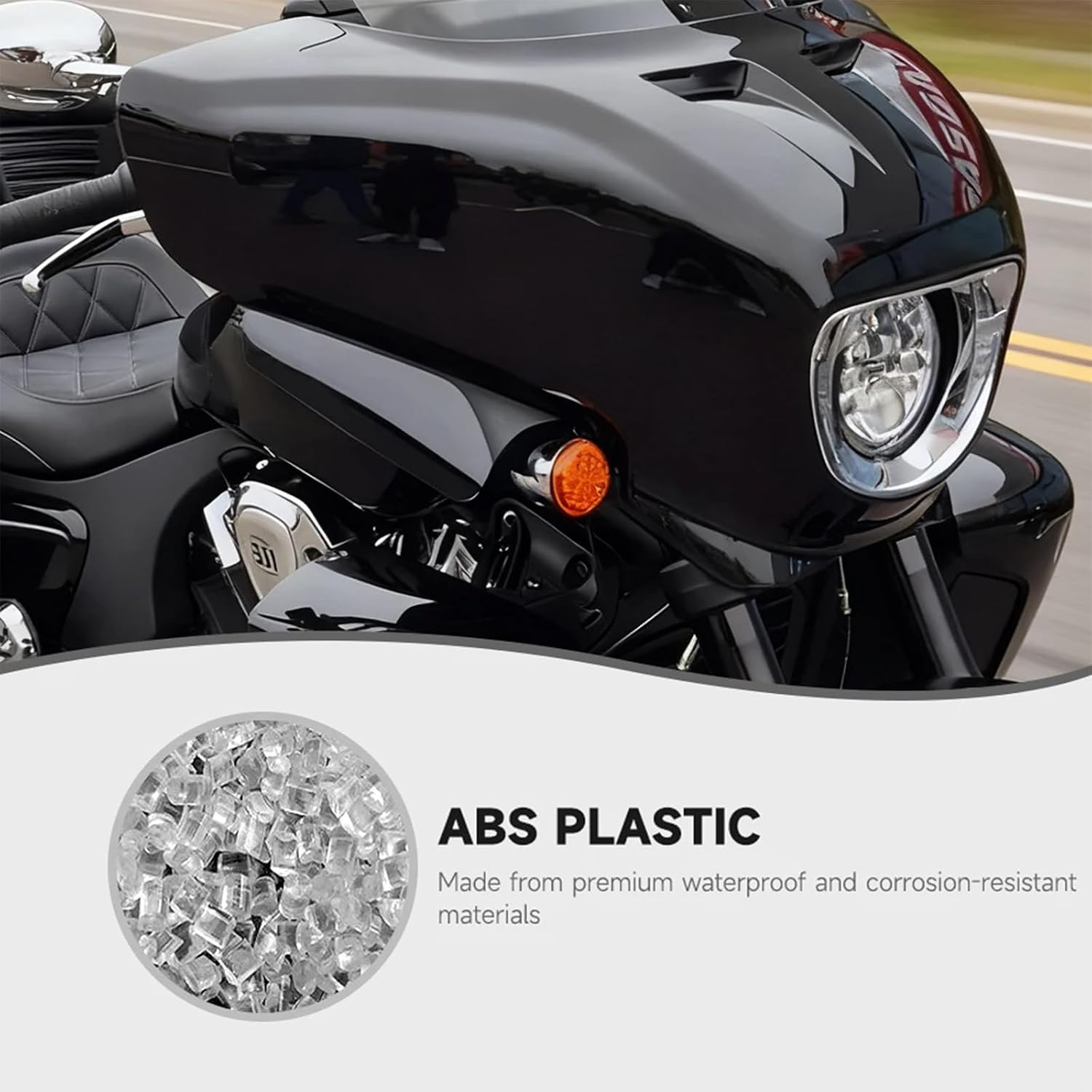 Adjustable Wings Air Deflector Motorcycle Fairings Side Spoiler for Indian Roadmaster PowerPlus Limited/Dark Horse & Chieftain PowerPlus Limited/Dark Horse 2025 (Grey)