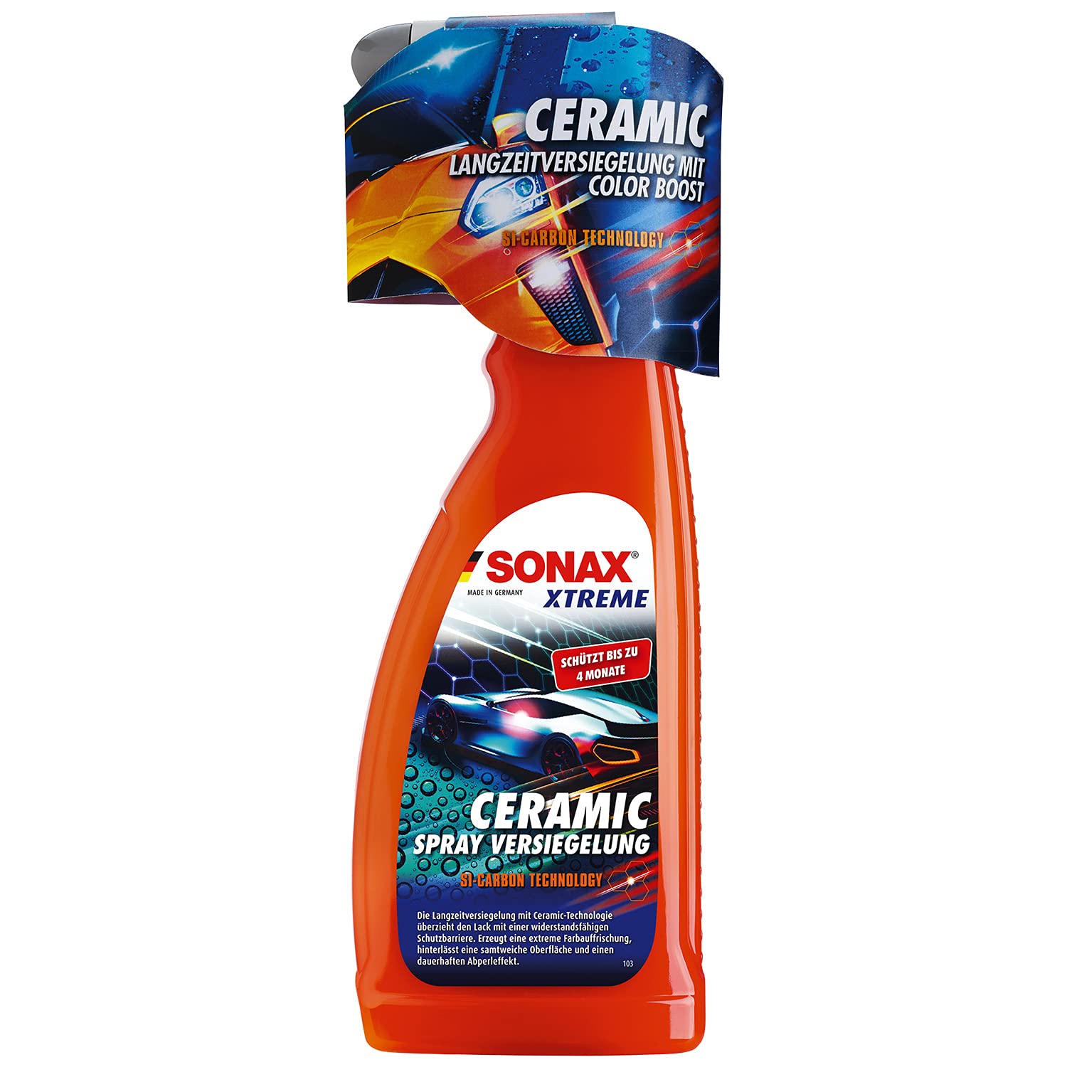 SONAX Ceramic Spray Versiegelung Set: Ceramic Spray Versiegelung, Ceramic Quick Detailer je 750ml + 2X Microfasertuch