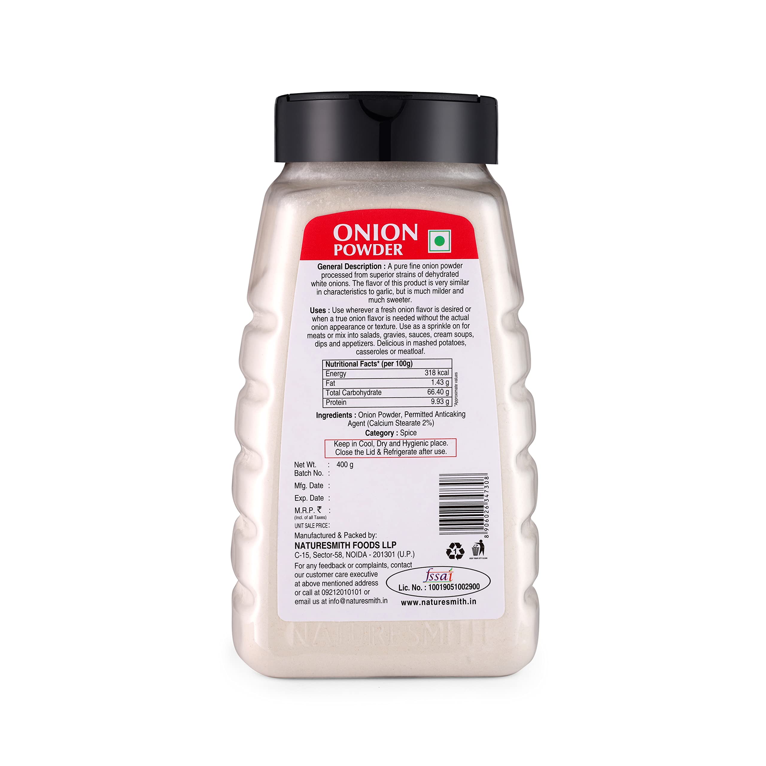 NATURESMITH FS JAR GARLIC POWDER-400g & NATURESMITH ONION POWDER-400g || READY TO USE COMBO PACK || - Image 6 thumbnail