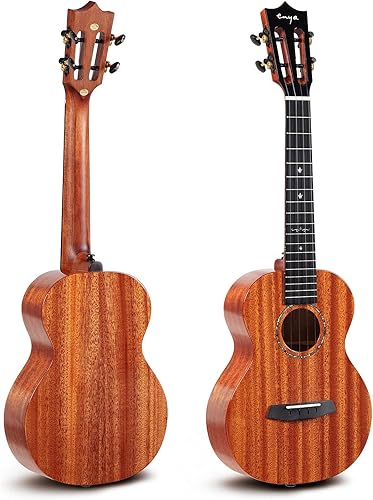 Miniatura 2 de Enya EUT-MAD Tenor Ukelele sólido brillante caoba color original 26 pulgadas con bolsa acolchada de alta gama de 0.591in