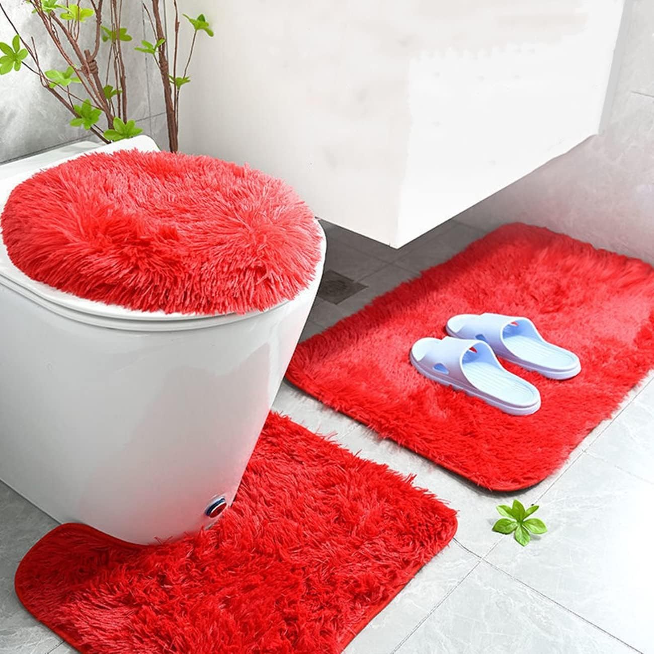 XIYUAN Bathroom Rugs and Mats Sets Bath Rugs for Bathroom U