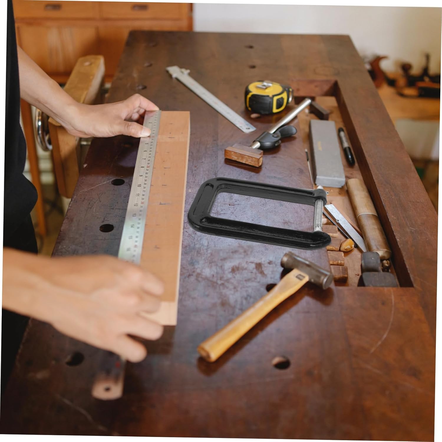 NUOBESTY Table Mount Clamp Clamp for Desk Heavy-duty Construction Grip for Woodworking and Mechanical Projects Versatile Desk Mounting Accessory