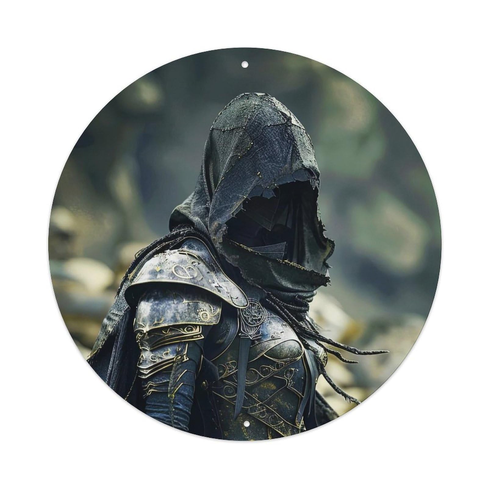 Gothic Knight Poster Medieval Armor Christian Metal Tin Sign