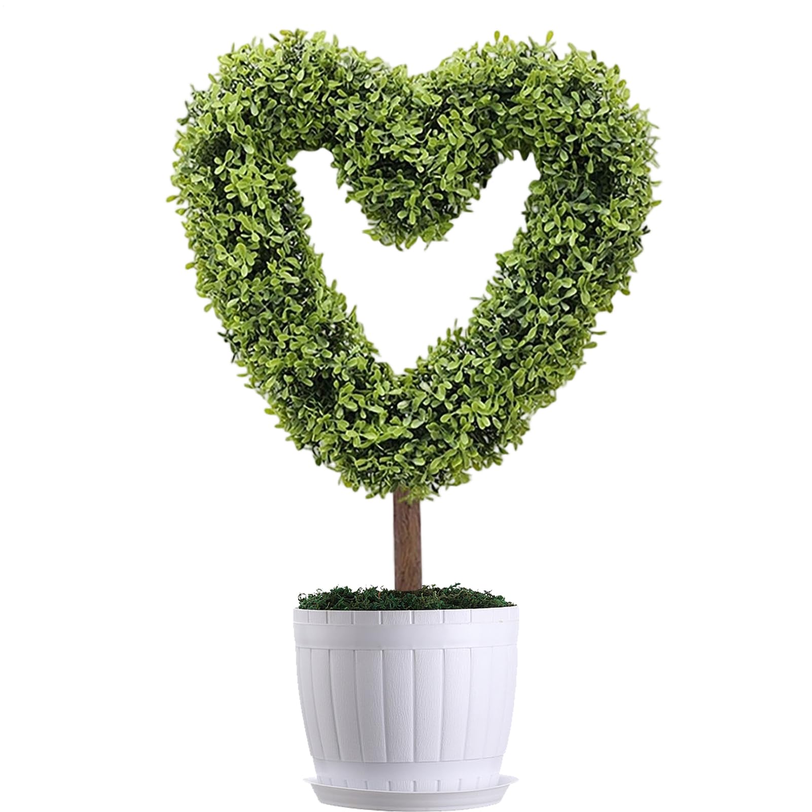 Cœur topiaire faux de 65 cm pour sublimer votre porche et jardin au printemps