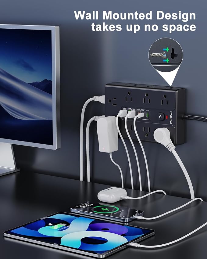 Multitomas con 16 tomas y 6 puertos USB miniatura 7