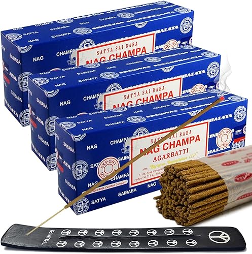 Miniatura 37 de TRUMIRI Paquete de soportes para incienso con varillas de incienso Satya Sai Baba Nagchampa de 3.53 oz (100 g) - Paquete de 1