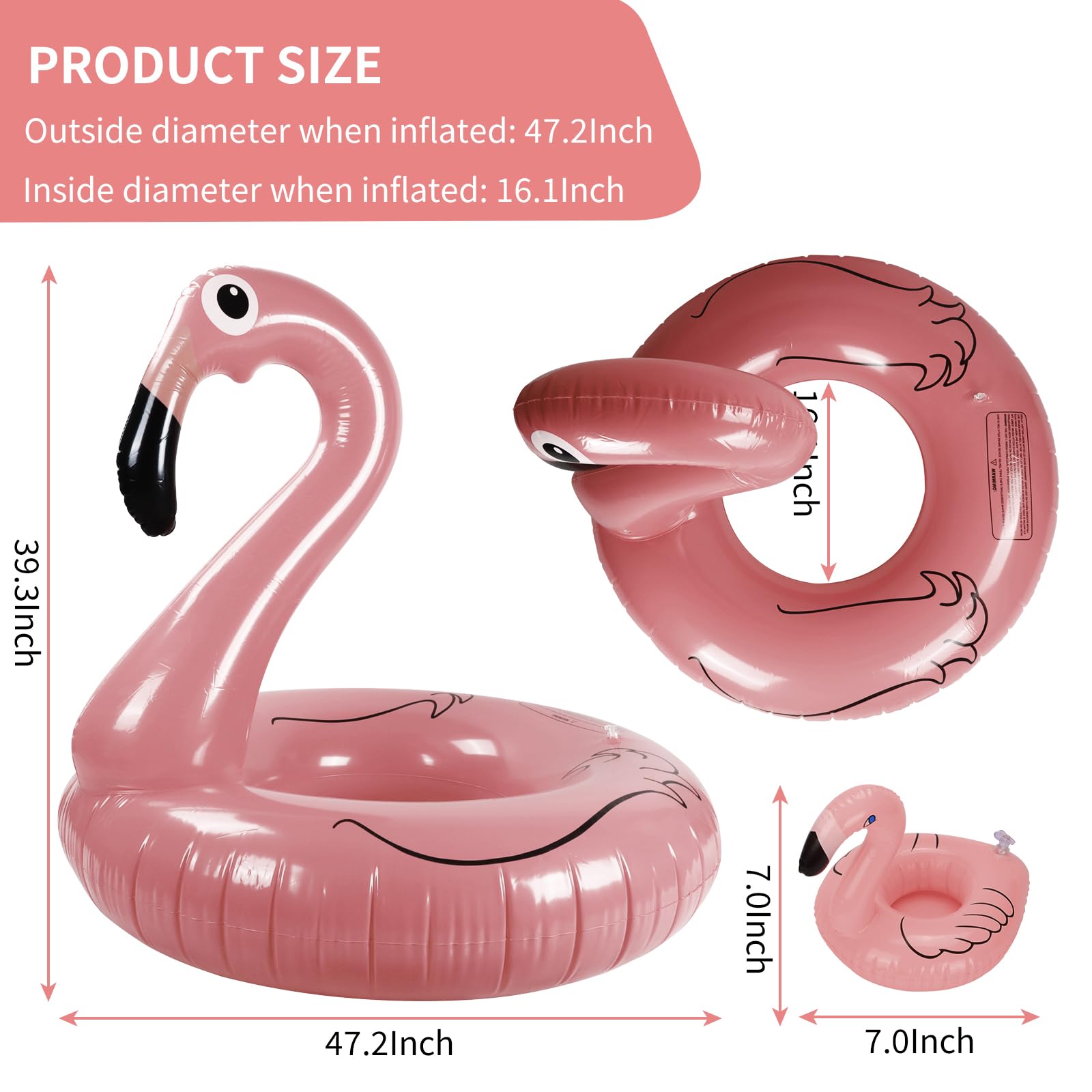 Bouée Flamant Rose Grande | Royaume Flamant Rose