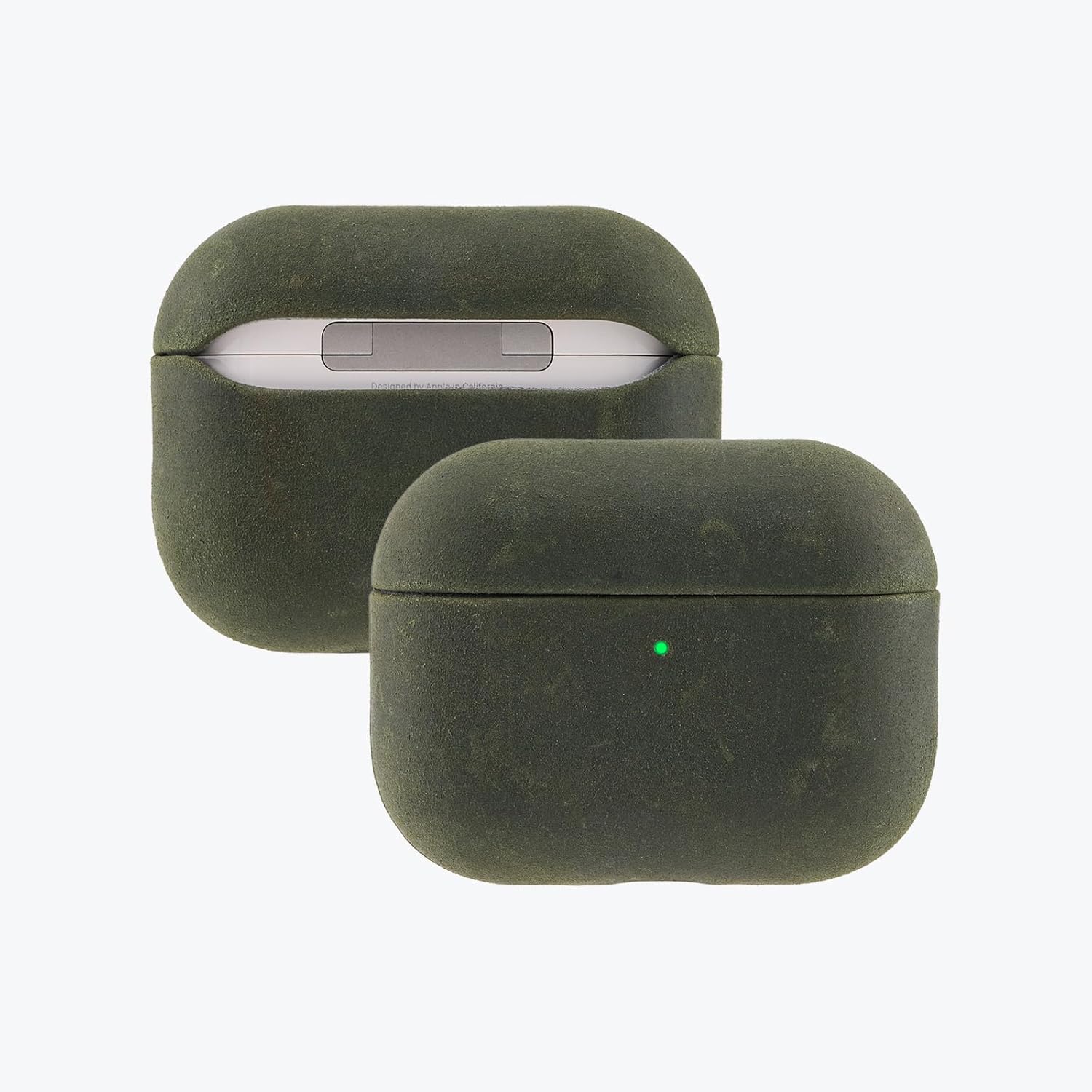 RustBend Leather Case for AirPods Pro 3, Battle-Worn Vintage Finish, Rugged Luxury,Handmade Full-Wrap Case,Handmade RustBend Crazy Horse Leather (Forest Green)