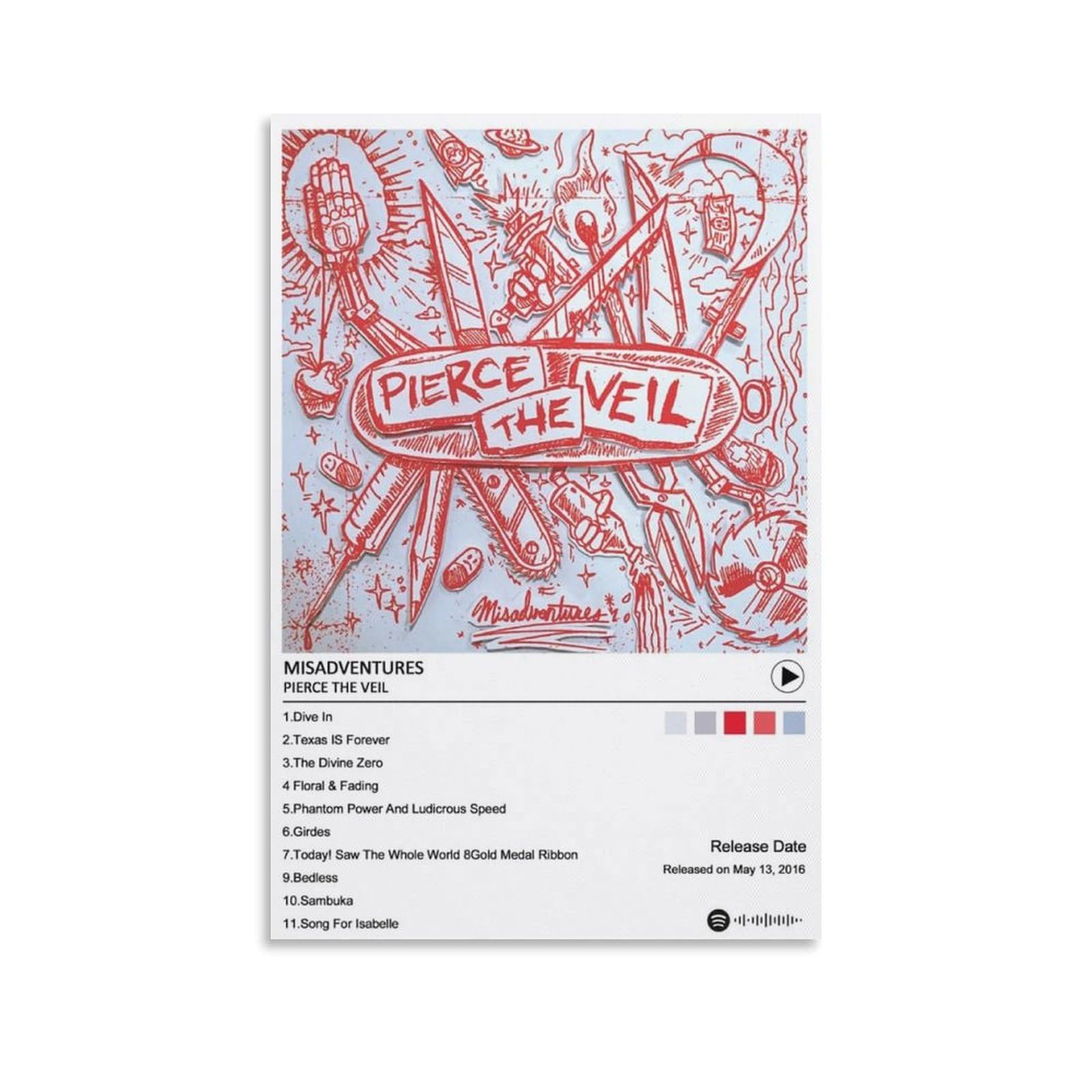 Misadventures Album Pierce Poster The Veil Canvas Poster Music