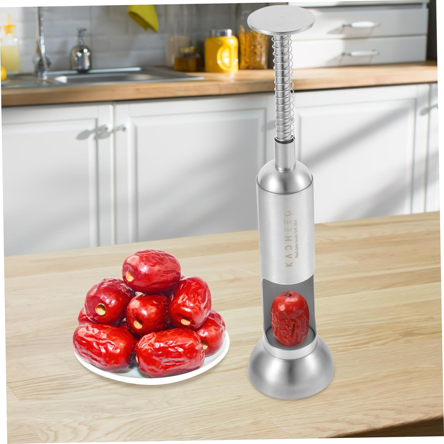 Fruit Core Remover Tool Efficient Cherry and Red Date Pitter with Labor-saving Handle for Removal Kitchen Use
