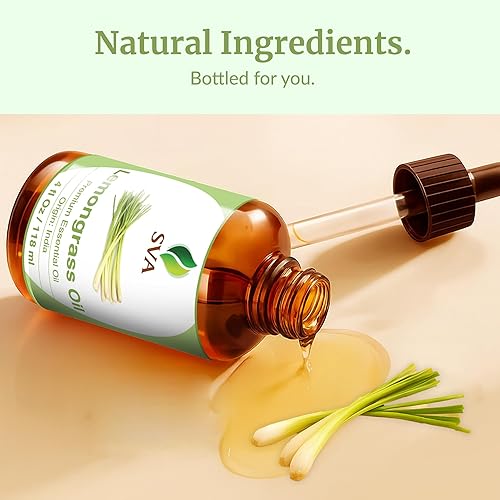 Miniatura 8 de SVA Organics Aceite de citronela orgánico USDA de 4 onzas 100 puro natural sin diluir aceite de grado terapéutico prémium para difusor aromaterapia