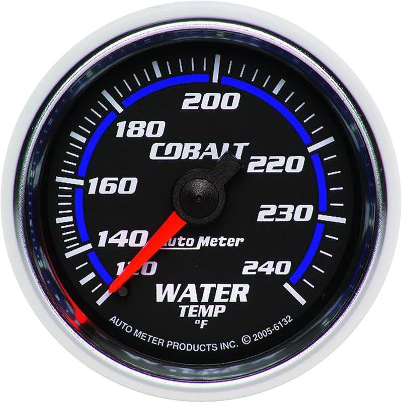 Manômetro mecânico de temperatura da água AUTO METER 6132 Cobalt 52,39 mm, 49–116 °C – 1 unidade