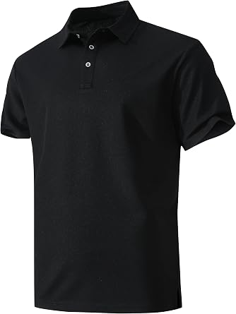 Mens Active Polo Shirt Quick Dry Performance Short Sleeve Tactical Golf Shirt