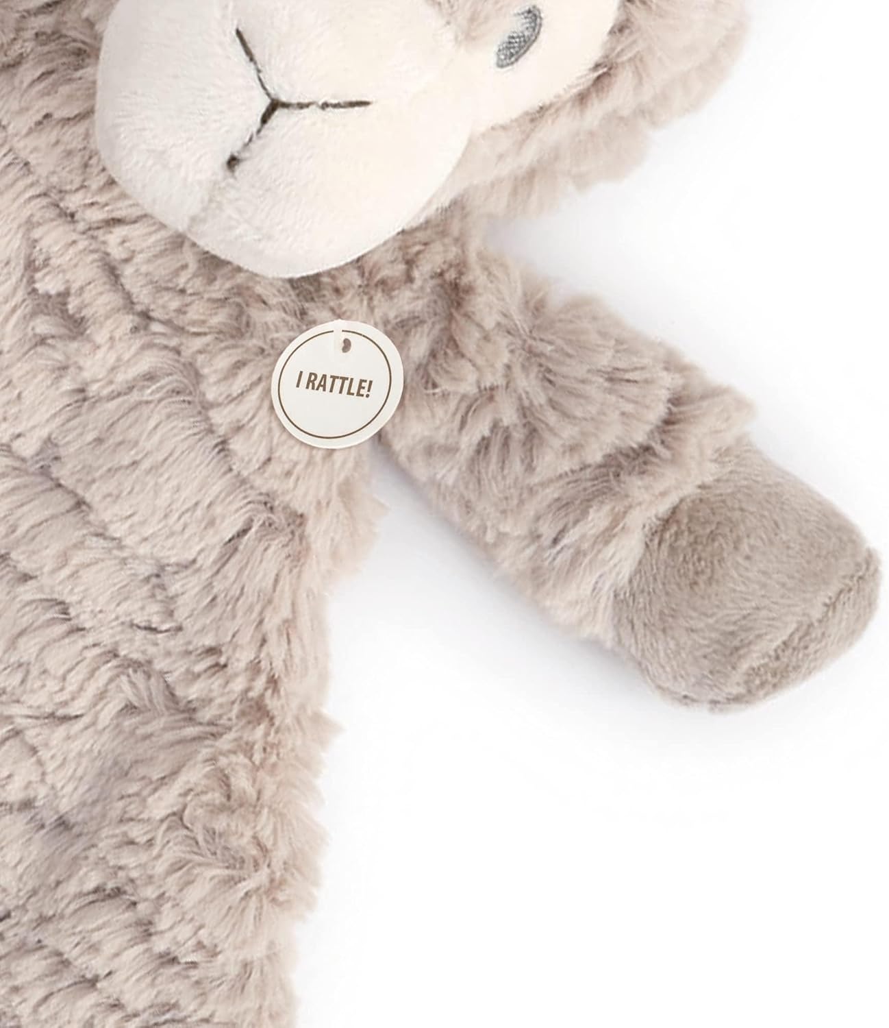 DEMDACO Luna The Llama Soft Brown 13 x 10 Polyester Fabric Plush Baby Rattle Blankie