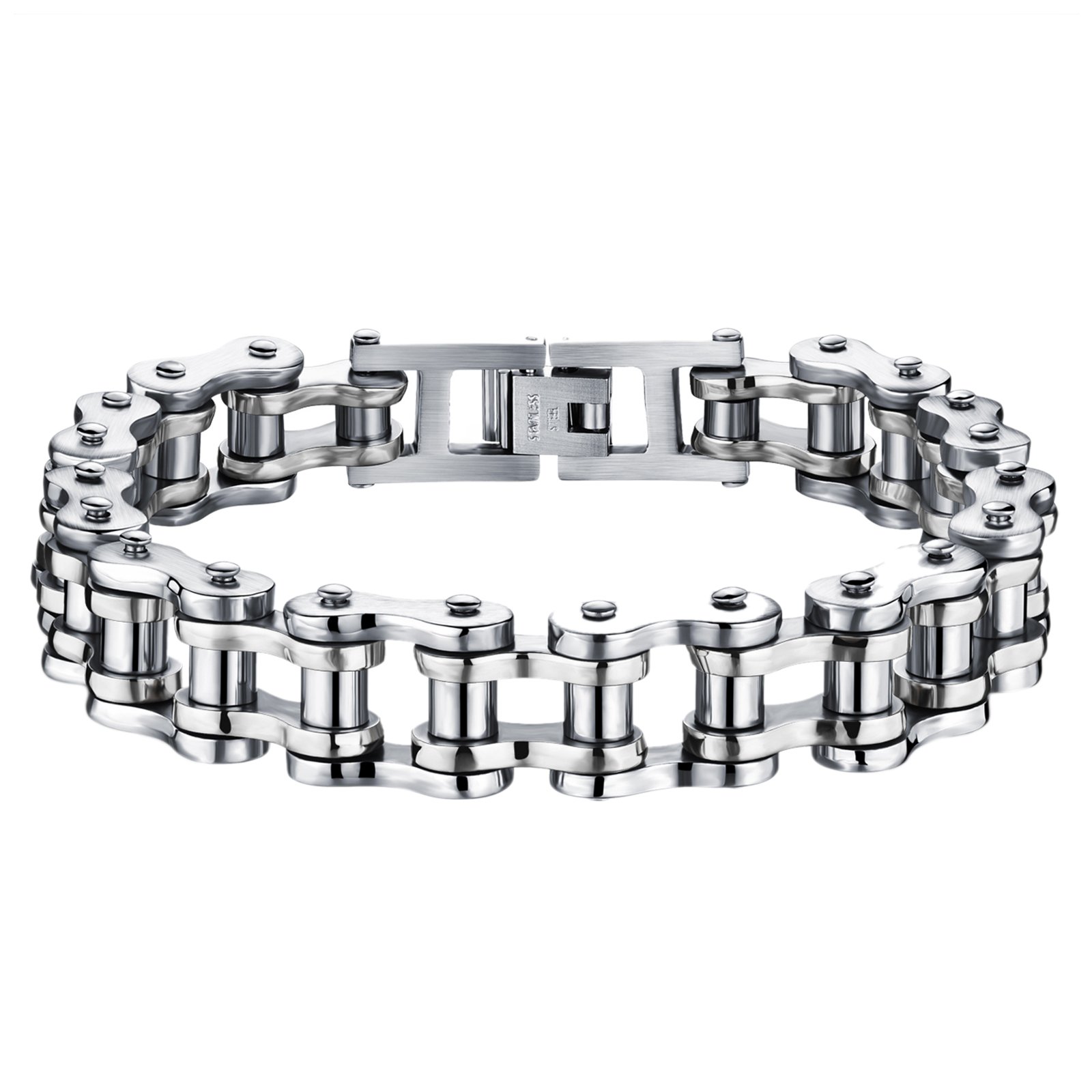 OIDEA Damen Armband Kugelkette Herz: Armkette aus Edelstahl