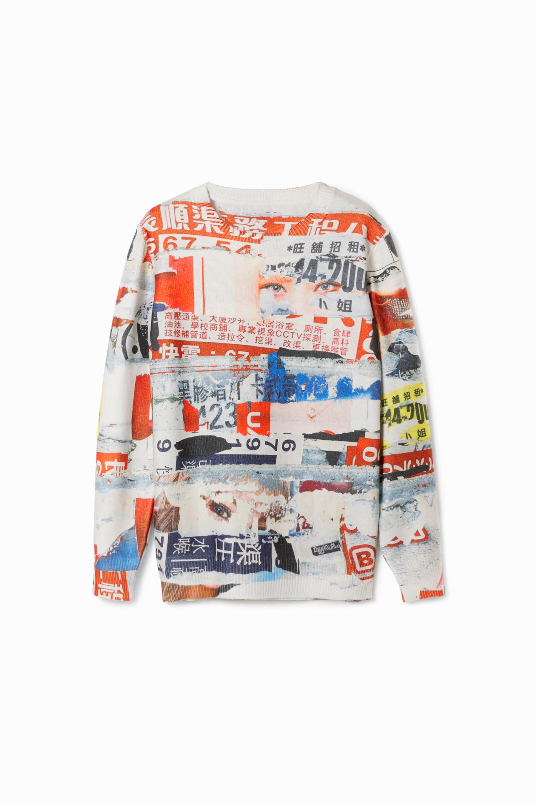 Desigual Jersey de Punto Plano para Hombre Sudadera