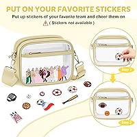 Vista 26 de KETIEE Bolso cruzado transparente, aprobado para estadios, para conciertos, eventos deportivos, festivales