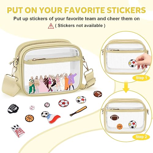 Miniatura 26 de KETIEE Bolso cruzado transparente, aprobado para estadios, para conciertos, eventos deportivos, festivales