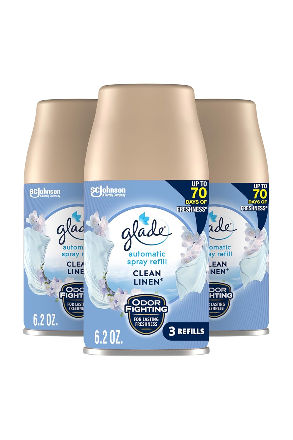 Glade Automatic Spray Air Freshener Refill Scented Air Freshener for Home and Bathroom Clean Linen 6 2 Oz