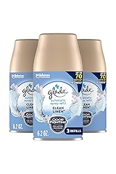 Glade Automatic Spray Air Freshener Refill, Scented Air Freshener for Home and Bathroom, Clean Linen, 6.2 Oz, 3 Count
