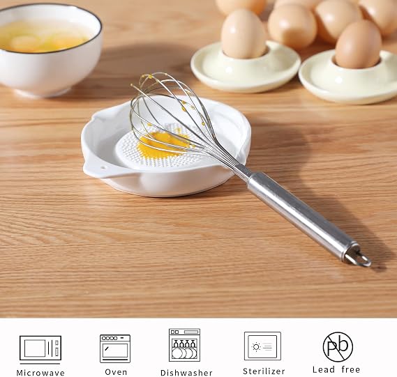 ONTUBE Ceramic Grater Plate for Ginger, Garlic, Onion (5.5 x 2 Pieces)
