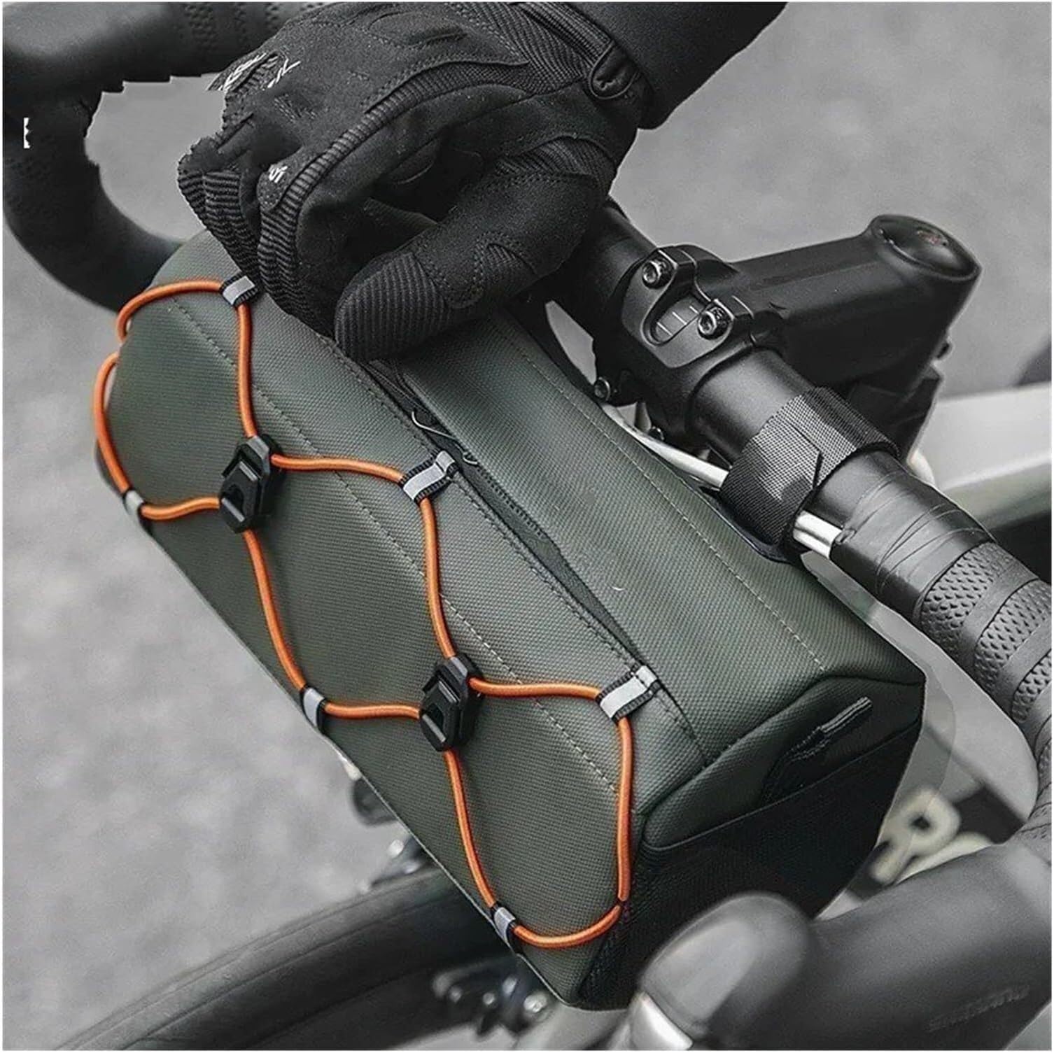 Per Moto Borse Da Sella Per Moto Borsa Manubrio Bicicletta 2, L Multifunzionale MTB Strada Tracolla Regolabile Design 3D Borsa Laterale(W012-2)