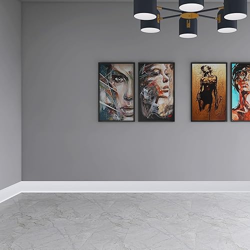 Miniatura 6 de Moldura de vinilo para zócalo, tira flexible y calafateo para piso, riel de silla, base de pared (19.6 pies x 3.9 pulgadas)