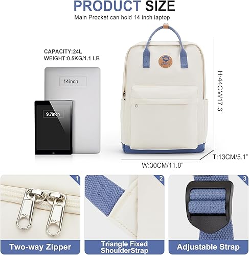 Miniatura 3 de weradar Mochilas preparadas para la escuela secundaria,Bolsa de escuela estética,Mochila de viaje para estudiantes,Mochila universitaria,