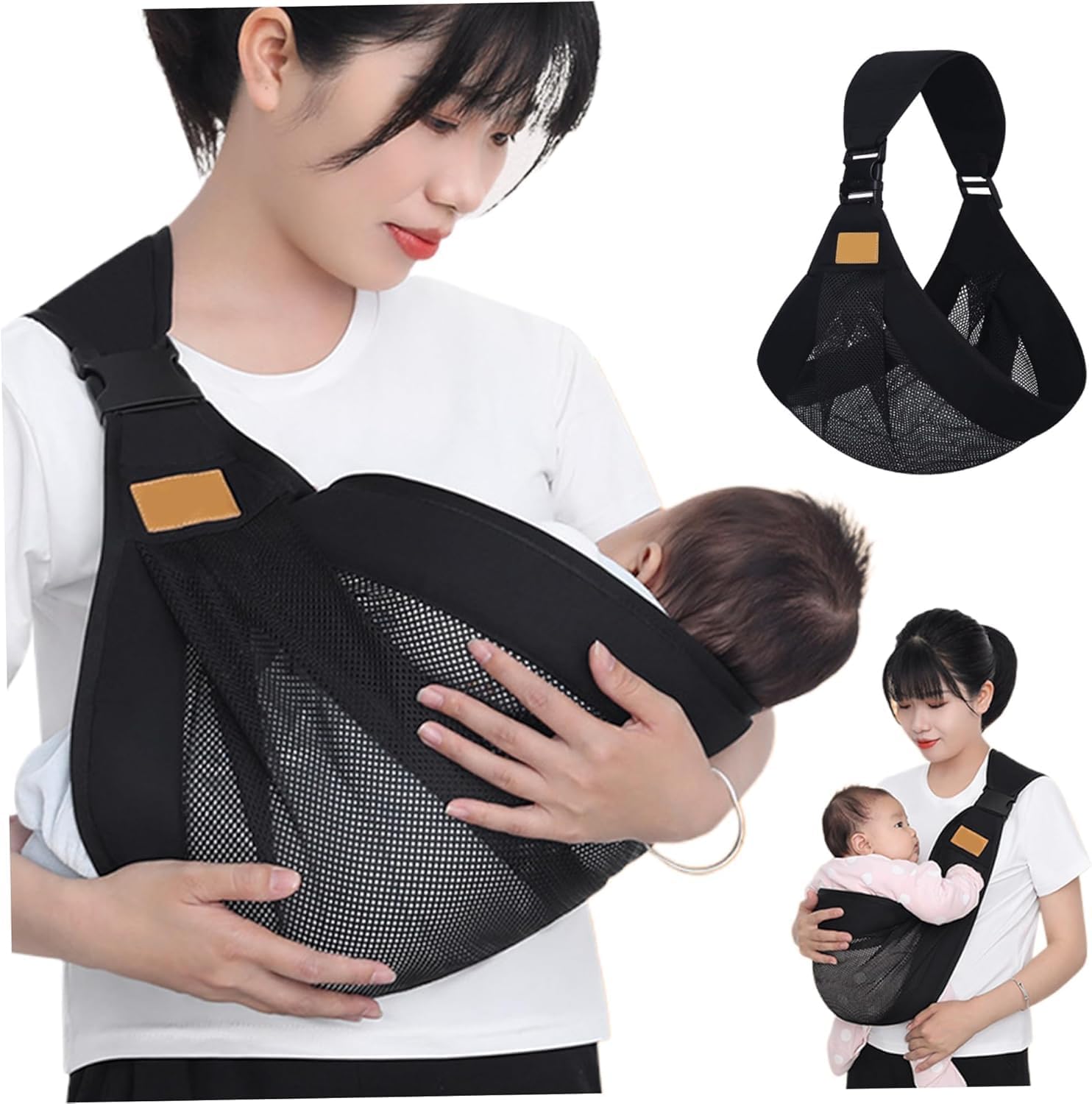 ALMEKAQUZ Baby Sling Carrier, Baby...