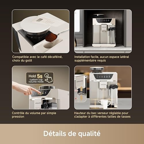 DREAME Ecceluxe Master Fully Automatic Espresso Machine, Cold Brew with 1 Pressure, Smart Colour Display, 6 Speciality Coffee Specialities, Precise Milk Frothing Control, 45 Cups, Easy Cleaning - 11
