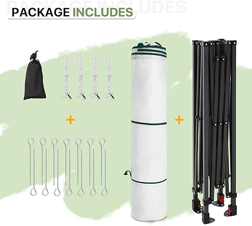 Vista 129 de EAGLE PEAK - Invernaderos emergentes instantáneos, para plantas de interior y exterior, puertas enrollables con cierre y ventanas laterales, 6 x 4