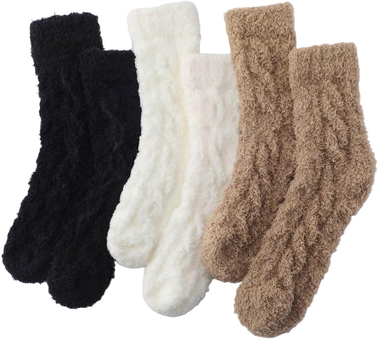 Clothirily Fuzzy Socks for Women, Super Soft Cozy Slipper Socks for Women, Women's Winter Warm Sleeping Sock
