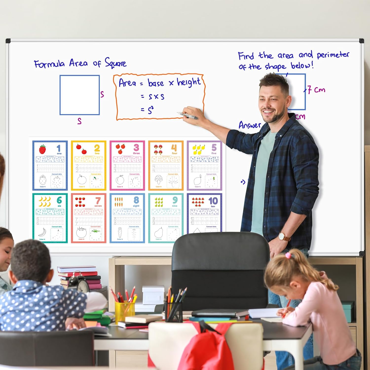 XBoard Magnetic Dry Erase Board 96 x 48 Inches, 8' x 4' Aluminum Framed Whiteboard, Presentation White Board for Office, School, Homeschool (Pack of 2)