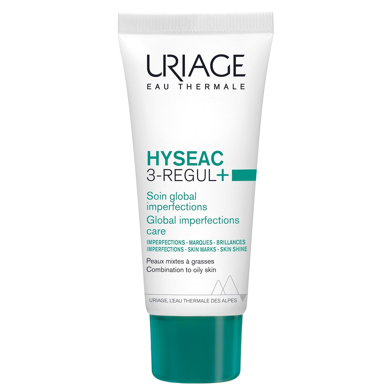 Uriage Hyseac 3-regul+ | Face Moisturizer For Oily Skin Prone To Acne. Pimples, Spots, Blackheads And Blemish Control. Daily Face Cream With Salicylic Acid, AHA And Zinc, For A Clear Complexion, 1.35