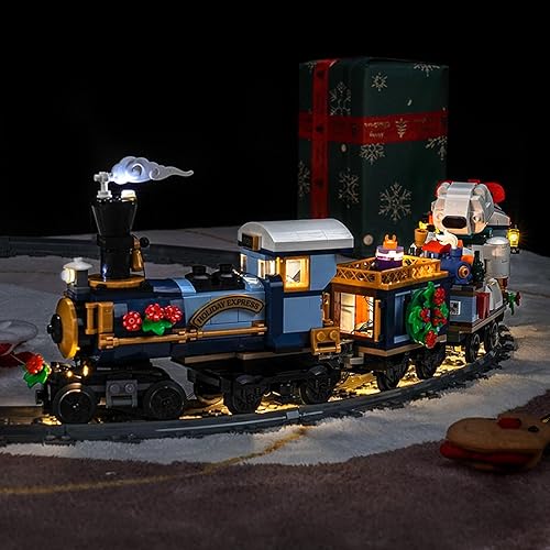 Miniatura 5 de Iluminación LED compatible con Lego 10361 Holiday Express Train - Just Lights, kit de luz compatible con decoración navideña Lego 10361, no incluye